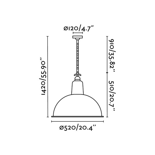 Faro Barcelona LOU Κρεμαστό Φωτιστικό Μαύρου Χρώματος – 62800