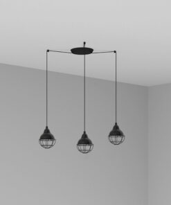 Faro Barcelona Φωτιστικό Claire Μαύρο 3xE27 – 62802-3L