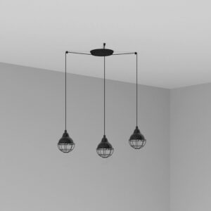 Faro Barcelona Φωτιστικό Claire Μαύρο 3xE27 – 62802-3L
