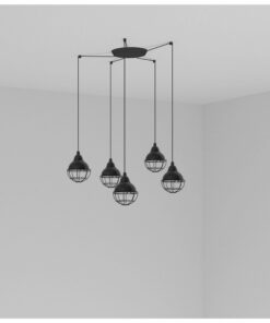 Faro Barcelona Φωτιστικό Claire Μαύρο 5xE27 – 62802-5L