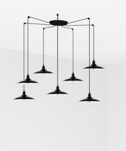 Faro Barcelona LANG Κρεμαστό Φωτιστικό Μαύρου Χρώματος 7xE27- 62804-7L