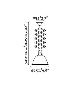 Faro Barcelona MOU Επεκτάσιμο Κρεμαστό Φωτιστικό Μαύρου Χρώματος- 62806
