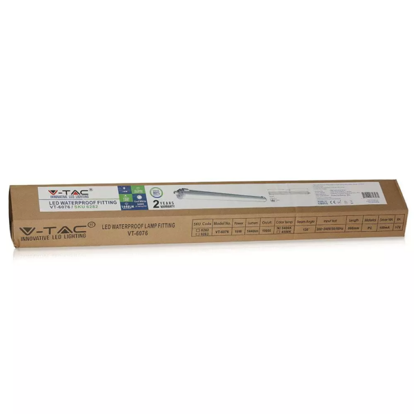 Αδιάβροχο φωτιστικό LED SMD 18W 600mm Ψυχρό λευκό 6000K Λευκό σώμα V-TAC – 6282
