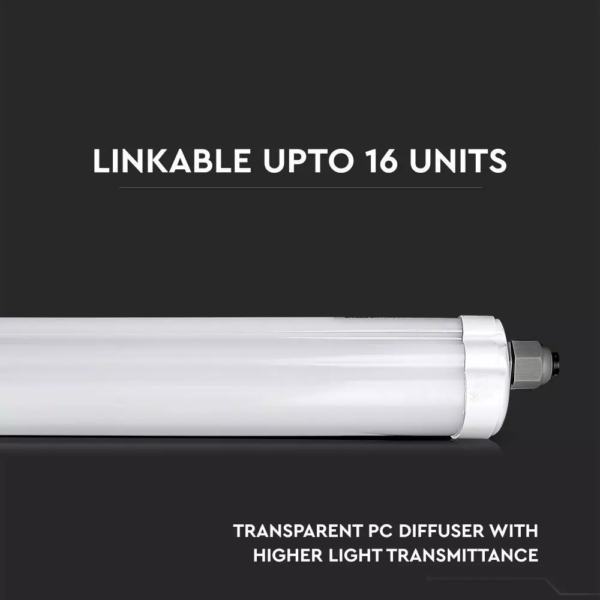 Αδιάβροχο φωτιστικό LED SMD 18W 600mm Ψυχρό λευκό 6000K Λευκό σώμα V-TAC – 6282