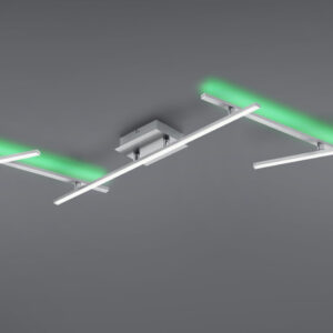 Φωτιστικό Οροφής Trio Lighting  LED 22W Νίκελ Ματ Μεταλλικό Dimmable 2600lm  RGB+2700-6500K με Τηλεχειριστήριο – 628410507