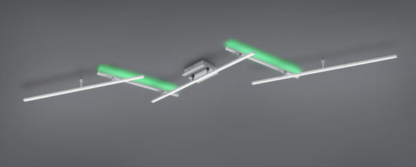 Φωτιστικό Οροφής Trio Lighting  LED 22W Νίκελ Ματ Μεταλλικό Dimmable 2600lm  RGB+2700-6500K με Τηλεχειριστήριο – 628410507