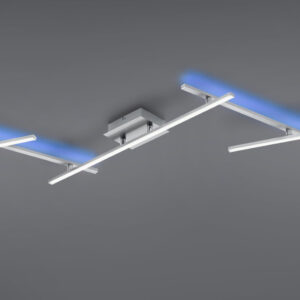 Φωτιστικό Οροφής Trio Lighting  LED 22W Νίκελ Ματ Μεταλλικό Dimmable 2600lm  RGB+2700-6500K με Τηλεχειριστήριο – 628410507
