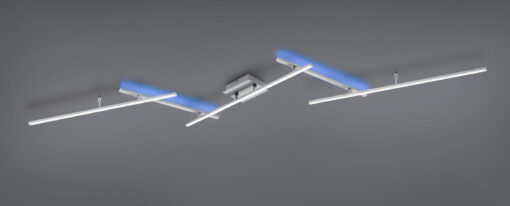 Φωτιστικό Οροφής Trio Lighting  LED 22W Νίκελ Ματ Μεταλλικό Dimmable 2600lm  RGB+2700-6500K με Τηλεχειριστήριο – 628410507