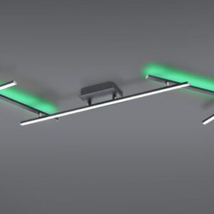 Φωτιστικό Οροφής Trio Lighting  LED 22W Μαύρο Ματ Μεταλλικό Dimmable 2600lm  RGB+2700-6500K – 628410532