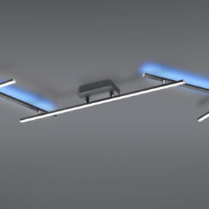 Φωτιστικό Οροφής Trio Lighting  LED 22W Μαύρο Ματ Μεταλλικό Dimmable 2600lm  RGB+2700-6500K – 628410532