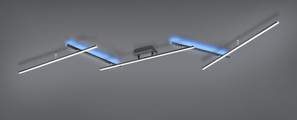 Φωτιστικό Οροφής Trio Lighting  LED 22W Μαύρο Ματ Μεταλλικό Dimmable 2600lm  RGB+2700-6500K – 628410532