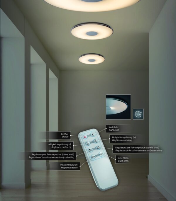 Φωτιστικό Οροφής Trio Lighting LED 45W  Λευκό Πλαστικό Dimmable 4000lm 3000 – 5500K  628915001