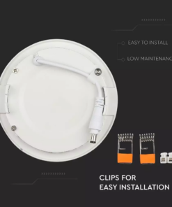 LED Panel Χωνευτό 3W 3000K Θερμό Στρογγυλό V-TAC – 216292