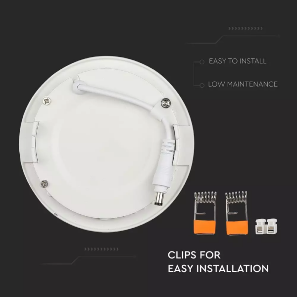 LED Panel Χωνευτό 3W 3000K Θερμό Στρογγυλό V-TAC – 216292