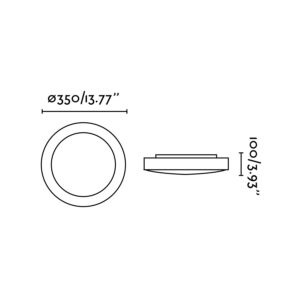 Faro Barcelona LOGOS-1 Φωτιστικό Οροφής, Λευκού Χρώματος 1XE27 20W- 62965