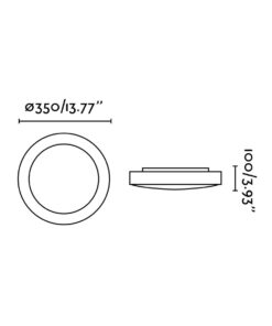 Faro Barcelona LOGOS-2 Φωτιστικό οροφής, Λευκού Χρώματος 2XE27 20W- 62966