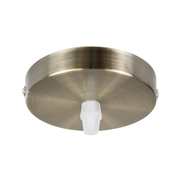 GloboStar® DIY 77505 Επιτοίχια Στρογγυλή Ροζέτα – Βάση για 1 Κρεμαστό Φωτιστικό – Φ10 x Υ2cm – Αντικέ Μπρονζέ – Μεταλλικό – 5 Χρόνια Εγγύηση