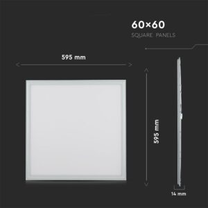 LED Πάνελ Τετράγωνο Χωνευτό 60X60 cm 45W V-TAC PRO Samsung Chip 110° 3600lm 4000K – 633