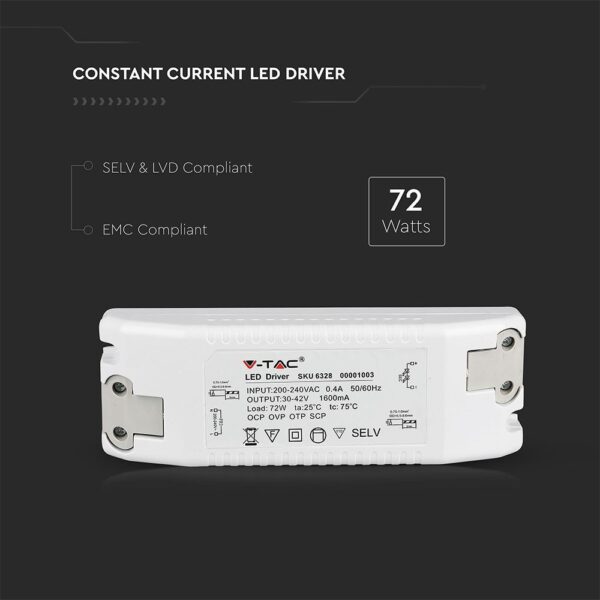 Driver Για LED Panel 72W non Dimmable V-TAC – 6328