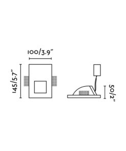 Faro Barcelona PLAS-3 Χωνευτό Επιτοίχιο Φωτιστικό Λευκού Χρώματος LED 1W 3000K- 63283