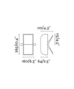 KAMEN GREY WALL LAMP FARO – 63313