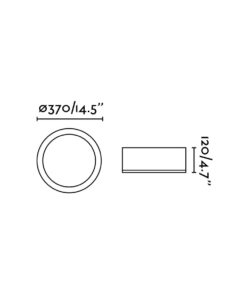 Faro Barcelona KAO Φωτιστικό Οροφής-Τοίχου Γυαλιστερού Χρωμίου LED 35W 3000K- 63399