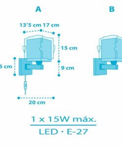 Little Shark απλίκα τοίχου διπλού τοιχώματος Ango – 63479