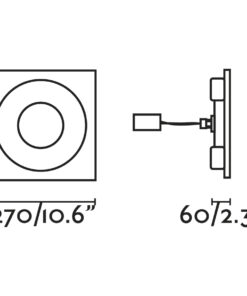 Faro Barcelona NAVI Χωνευτό Φωτιστικό Οροφής και Τοίχου από γύψο 12W 2700K- 63481