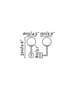 Faro Barcelona GALA Επιτοίχιο Φωτιστικό, Χρώματος Γυαλιστερού Χρωμίου 1xG9 FARO – 63504