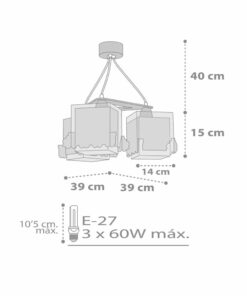 The Night Train κρεμαστό τρίφωτο οροφής Ango – 63534