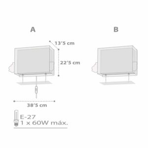 The Night Train απλίκα τοίχου διπλού τοιχώματος Ango – 63538