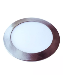 LED panel χωνευτό 24W 3000K Θερμό λευκό Στρογγυλό Satin Nickel V-TAC – 6355