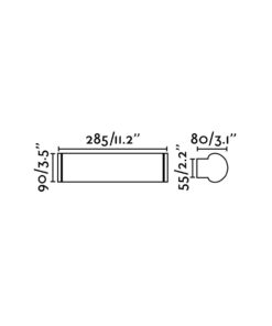 Faro Barcelona DANUBIO Επιτοίχιο Φωτιστικό Γυαλιστερό Χρωμίου LED 9W 2700K – 63600