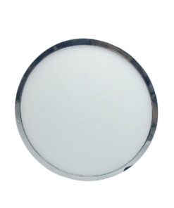 LED panel επιφανειακό 12W 3000K Θερμό λευκό Στρογγυλό Χρώμιο V-TAC – 6364