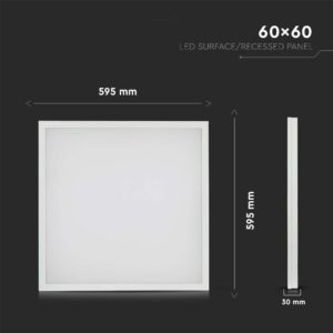 Panel backlit επιφανειακό ή χωνευτό 60×60 LED 36W 6500K Λευκού Χρώματος V-TAC – 8021