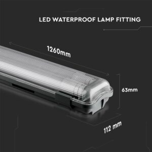LED Φωτιστικό Τύπου Φθορίου 2x18W V-TAC 120cm Αδιάβροχο Φυσικό Λευκό 4000K – 6387