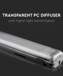 LED Φωτιστικό Τύπου Φθορίου 2x18W V-TAC 120cm Αδιάβροχο Φυσικό Λευκό 4000K – 6387