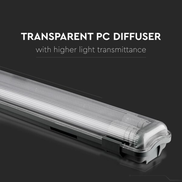 LED Φωτιστικό Τύπου Φθορίου 2x18W V-TAC 120cm Αδιάβροχο Φυσικό Λευκό 4000K – 6387