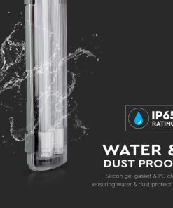LED Φωτιστικό Τύπου Φθορίου 2x18W V-TAC 120cm Αδιάβροχο Φυσικό Λευκό 4000K – 6387