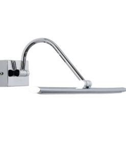 GloboStar® MIRA 60434 Μοντέρνο Φωτιστικό Τοίχου – Απλίκα Καθρέπτη Μπάνιου – Πίνακα LED 12W 1400lm 120° AC 220-240V IP44 Μ60 x Π20 x Υ13cm – Φυσικό Λευκό 4500K – Χρώμιο Νίκελ – 3 Χρόνια Εγγύηση