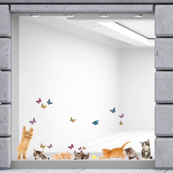 Cats αυτοκόλλητα βινυλίου για τζάμι M Ango – 64001