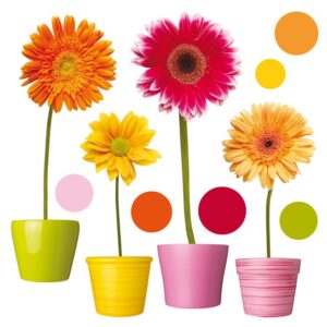 Gerberas αυτοκόλλητα βινυλίου για τζάμι M Ango – 64003
