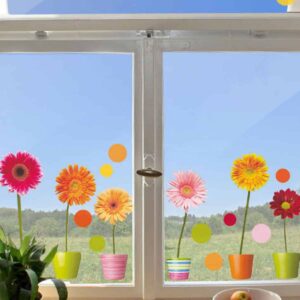 Gerberas αυτοκόλλητα βινυλίου για τζάμι M Ango – 64003