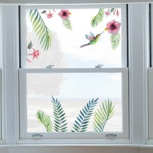 Tropical Flowers αυτοκόλλητα βινυλίου για τζάμι Ango – 64017