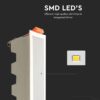 LED panel γραμμικό flat 10W 6400K Ψυχρό λευκό με λευκό σώμα V-TAC – 6403