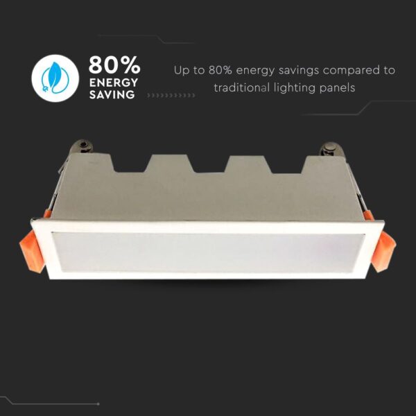 LED panel γραμμικό flat 10W 6400K Ψυχρό λευκό με λευκό σώμα V-TAC – 6403
