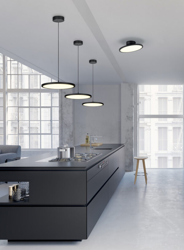 Φωτιστικό Οροφής Trio Lighting TRAY , 29W · 3550lm, 3000K Μαύρο Ματ Μεταλλικό, Ανακλινόμενο – 640910132