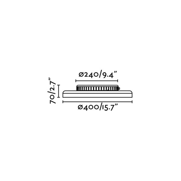 Faro Barcelona DOLME Φωτιστικό Οροφής Λευκού Χρώματος LED 24W 3000Κ- 64097
