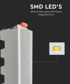 LED Panel Γραμμικό 10W 6400K Ψυχρό Λευκό με Λευκό Σώμα V-TAC – 6412