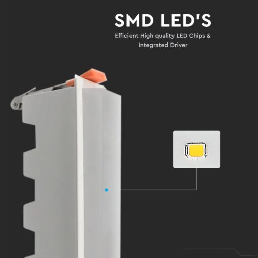LED Panel Γραμμικό 10W 6400K Ψυχρό Λευκό με Λευκό Σώμα V-TAC – 6412